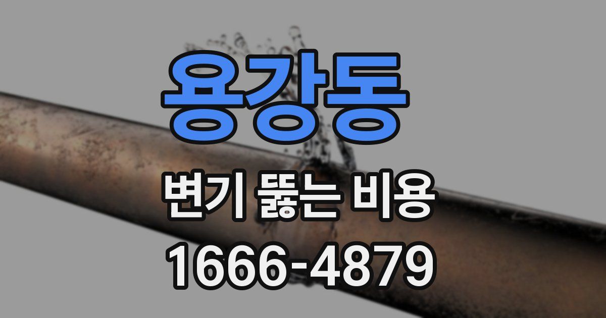 용강동 변기 뚫는 비용