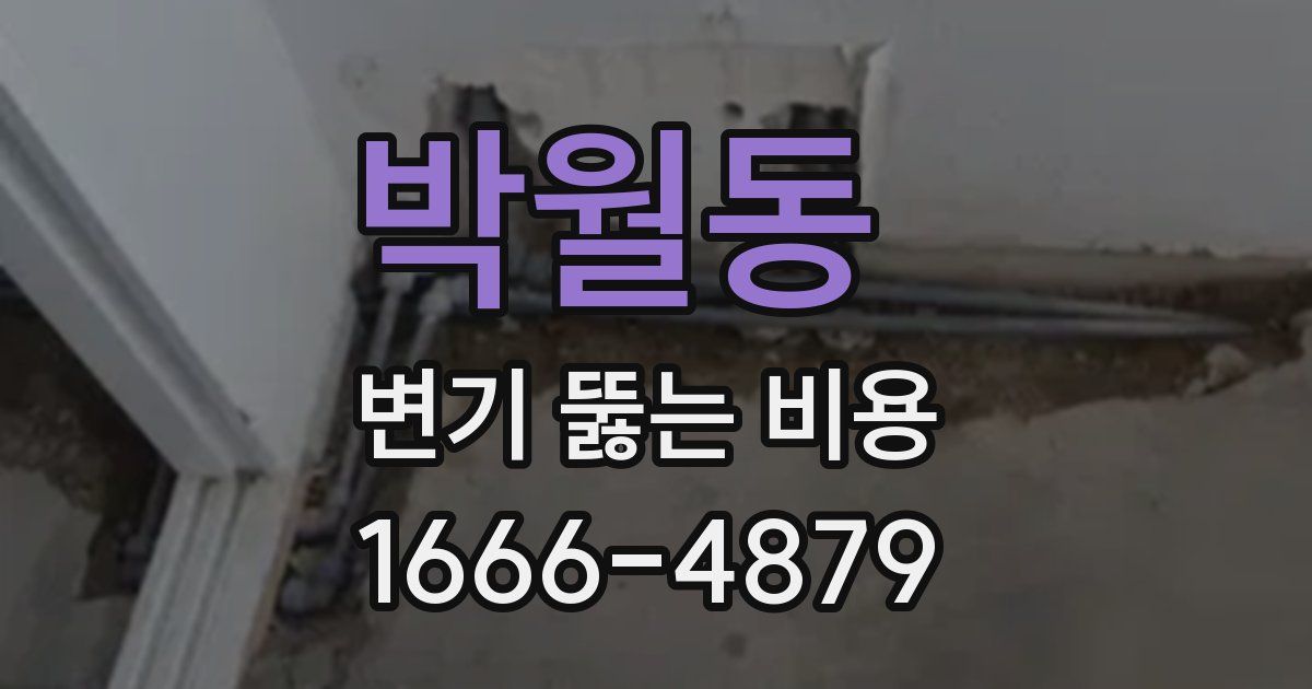 박월동 변기 뚫는 비용
