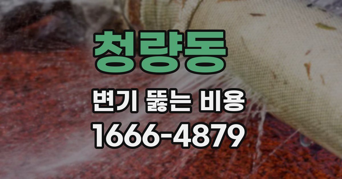 청량동 변기 뚫는 비용