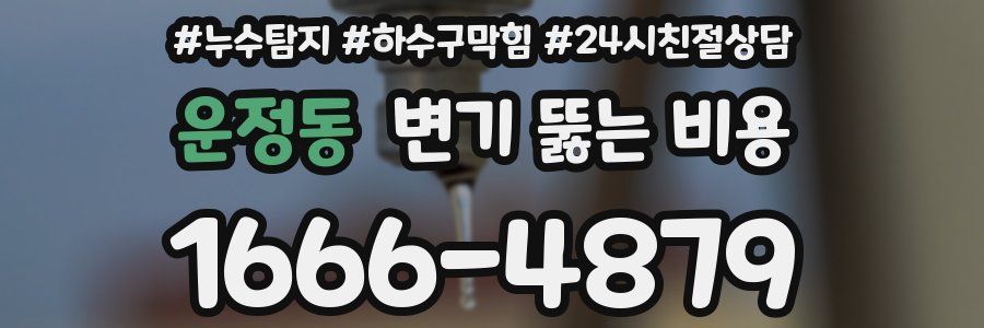 운정동 변기 뚫는 비용