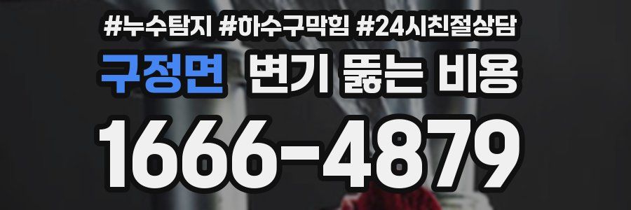 구정면 변기 뚫는 비용