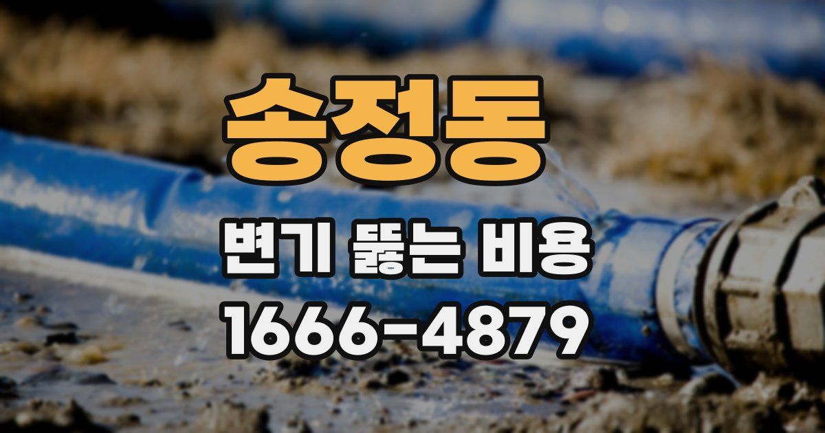 송정동 변기 뚫는 비용