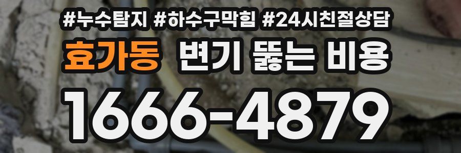 효가동 변기 뚫는 비용