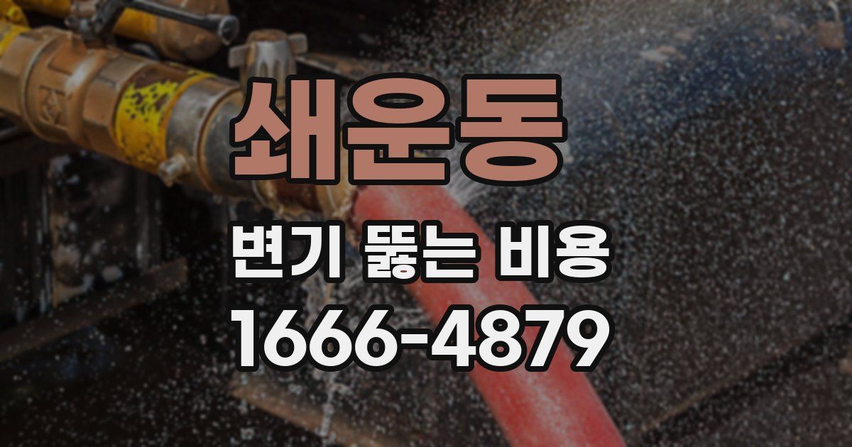 쇄운동 변기 뚫는 비용