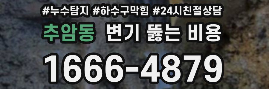 추암동 변기 뚫는 비용