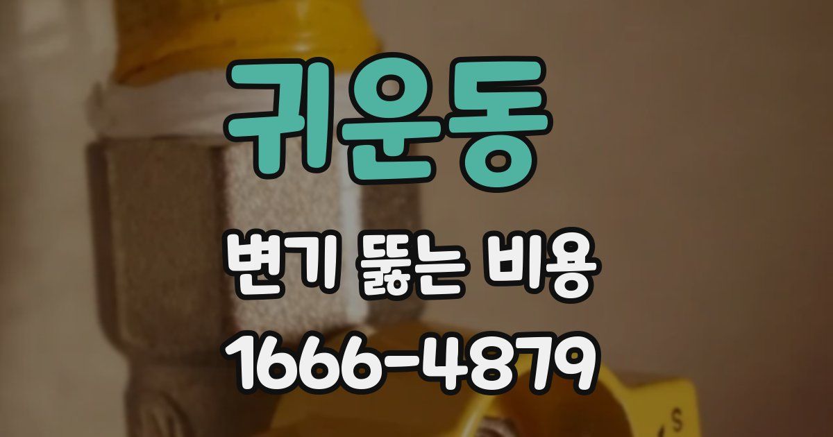 귀운동 변기 뚫는 비용