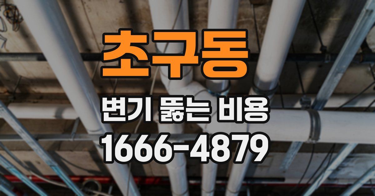 초구동 변기 뚫는 비용