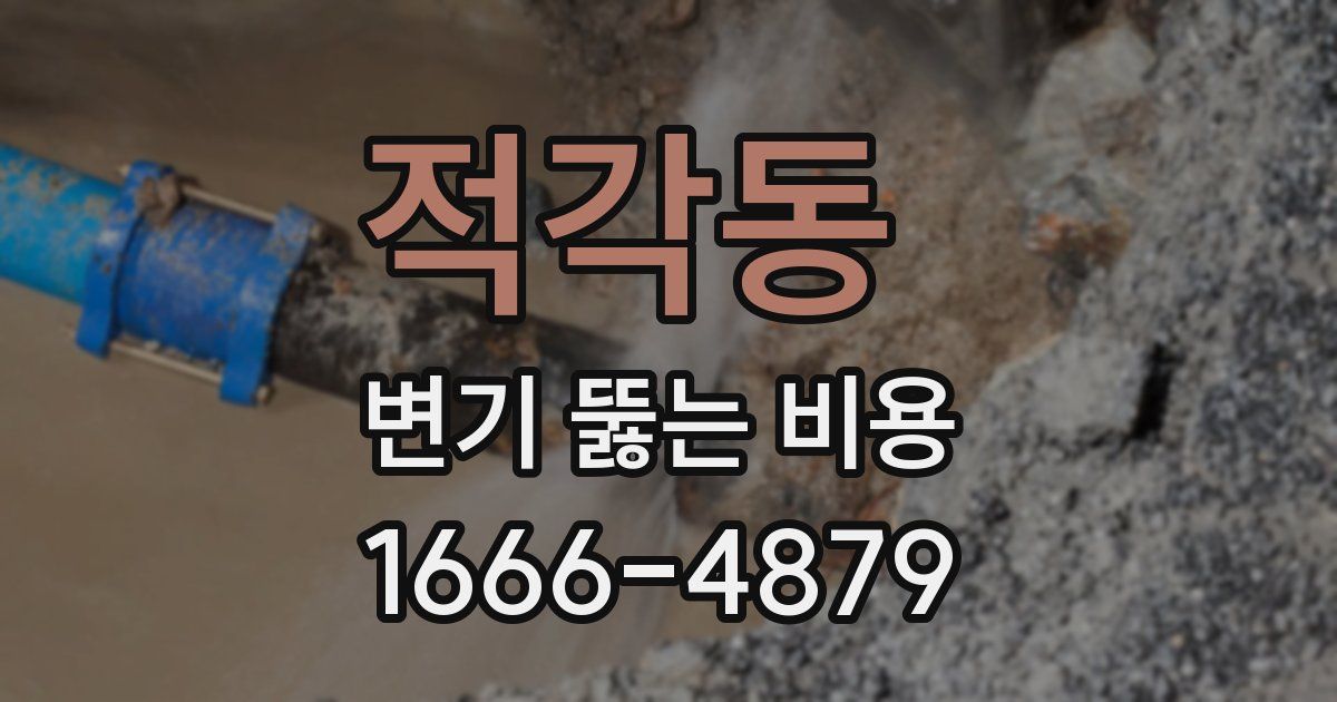 적각동 변기 뚫는 비용