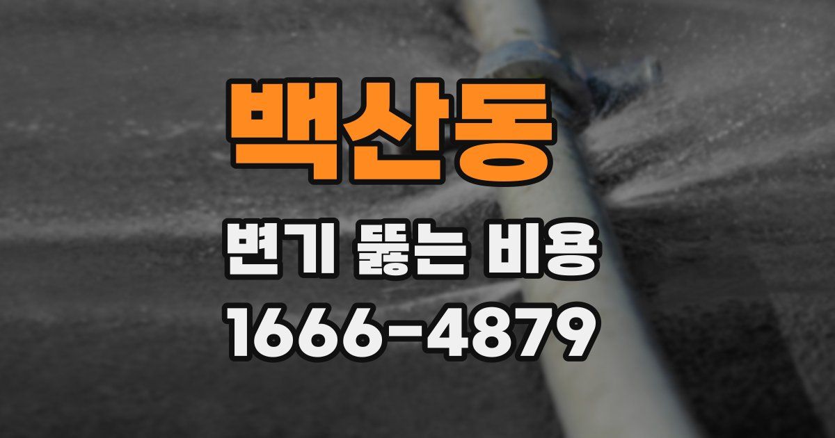 백산동 변기 뚫는 비용