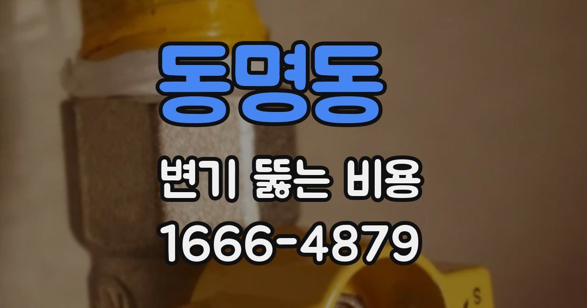 동명동 변기 뚫는 비용