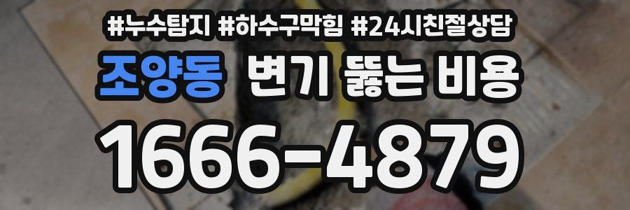 조양동 변기 뚫는 비용
