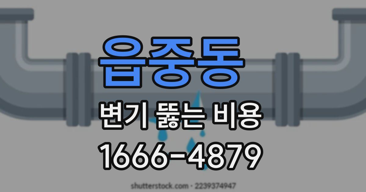 읍중동 변기 뚫는 비용