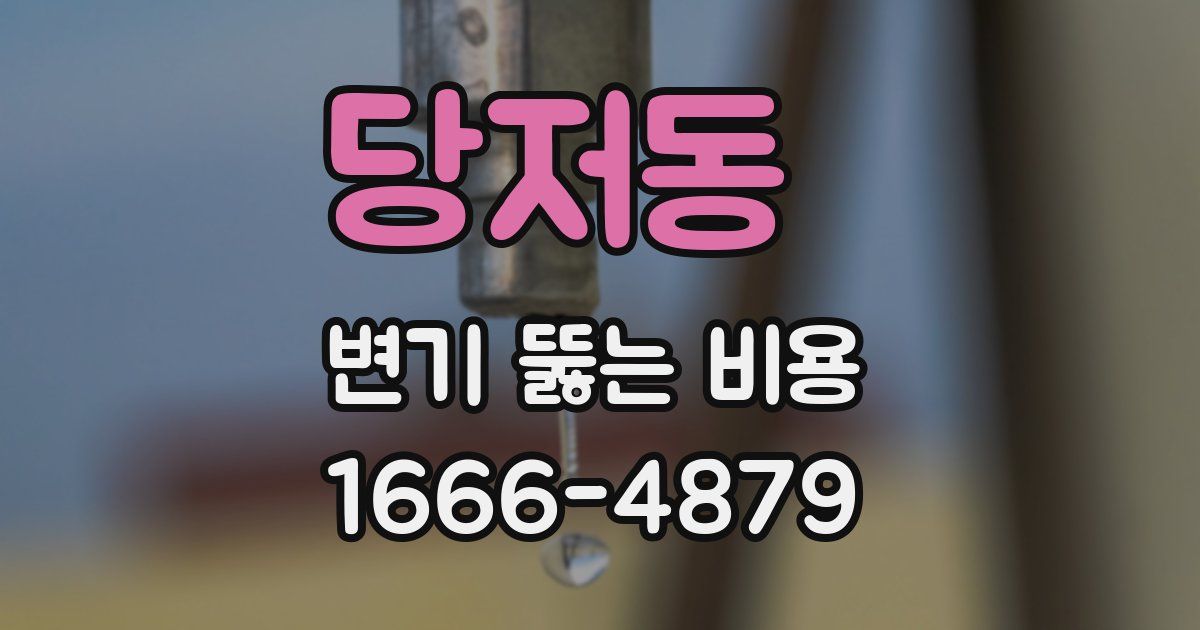 당저동 변기 뚫는 비용