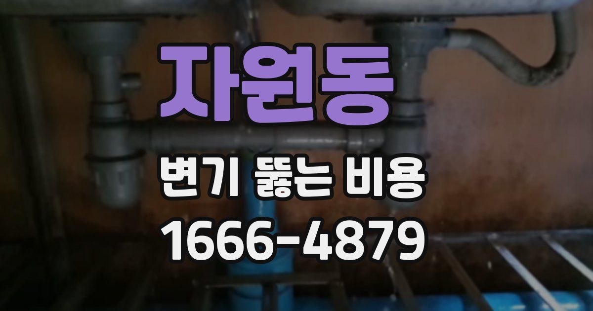 자원동 변기 뚫는 비용