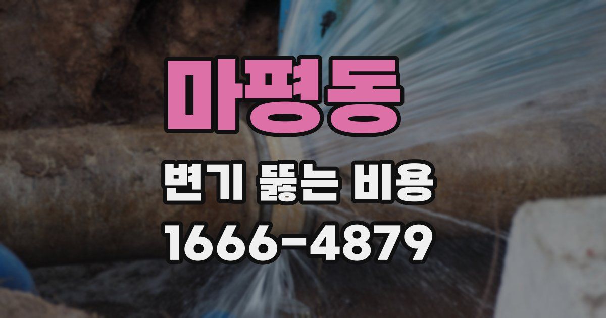 마평동 변기 뚫는 비용