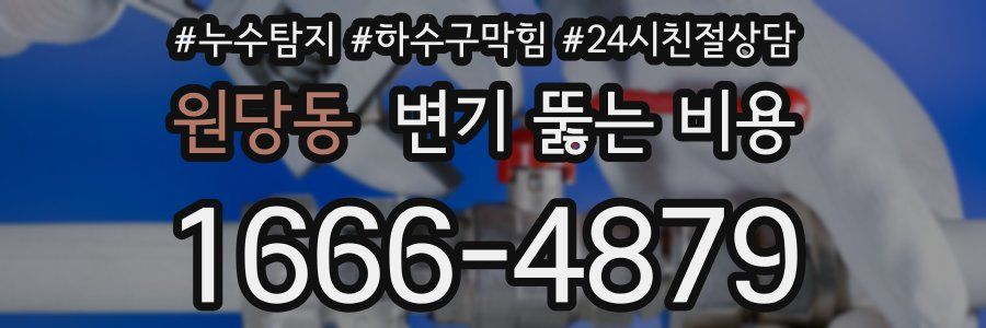 원당동 변기 뚫는 비용