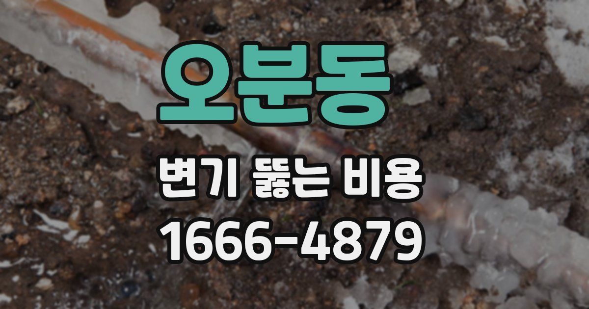 오분동 변기 뚫는 비용