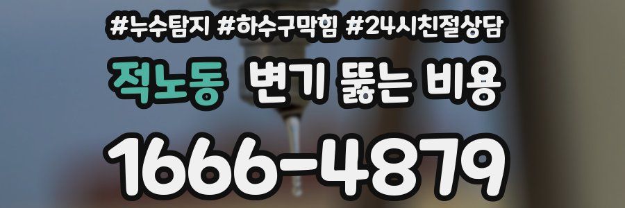 적노동 변기 뚫는 비용