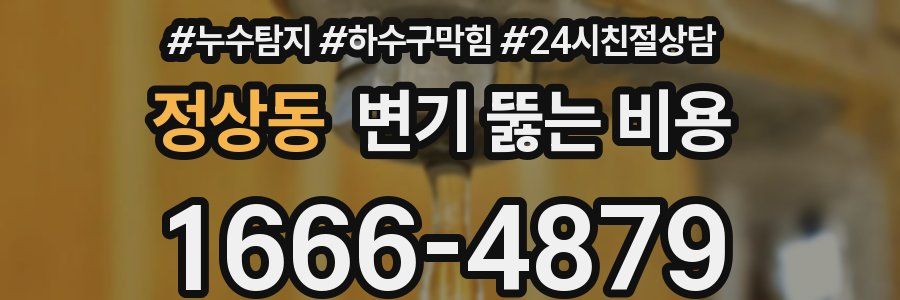 정상동 변기 뚫는 비용