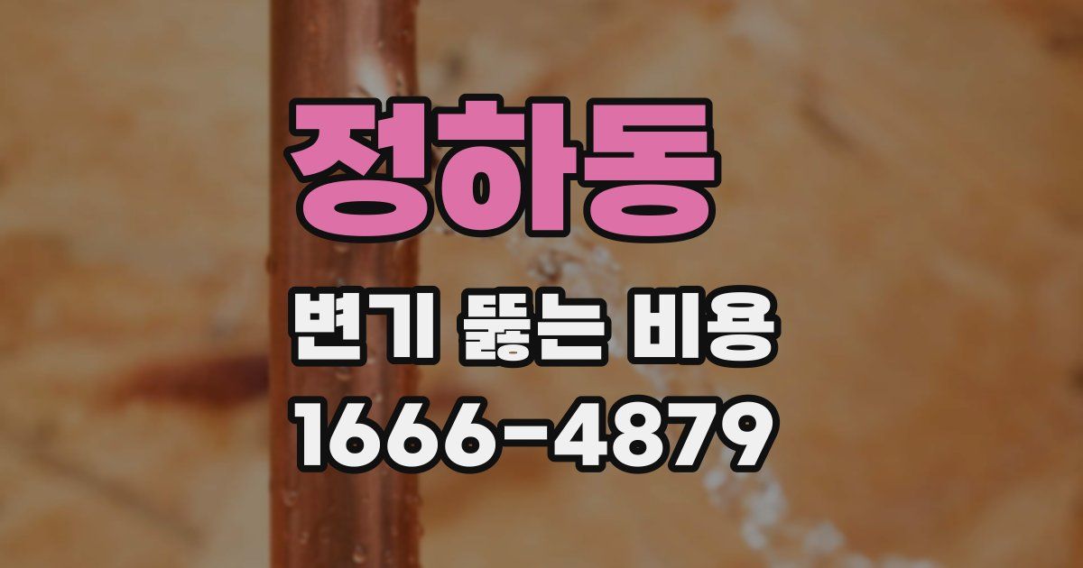 정하동 변기 뚫는 비용
