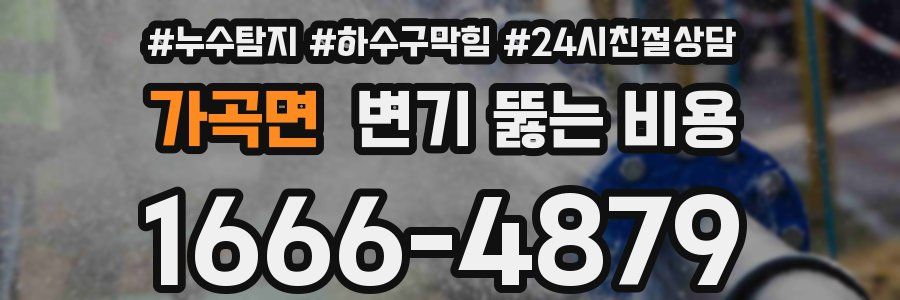 가곡면 변기 뚫는 비용