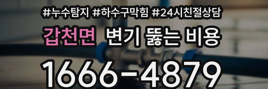 갑천면 변기 뚫는 비용