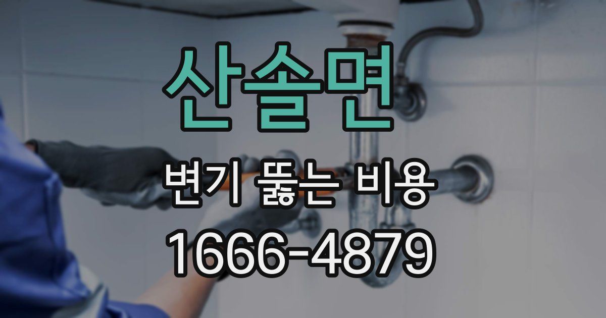 산솔면 변기 뚫는 비용