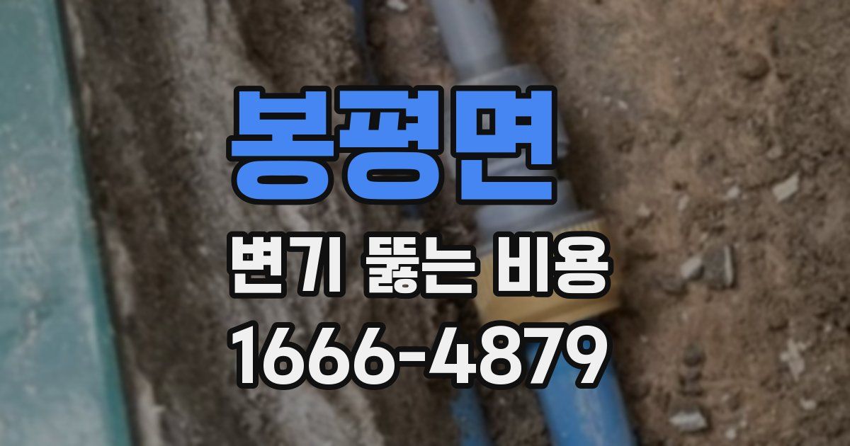 봉평면 변기 뚫는 비용