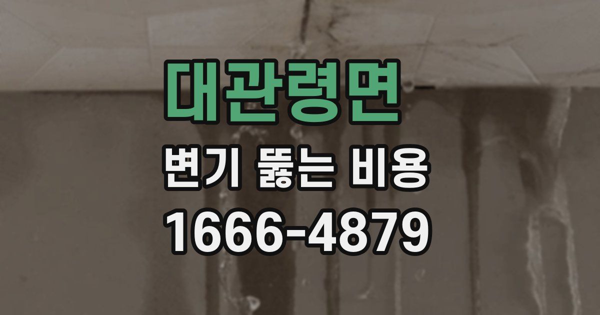 대관령면 변기 뚫는 비용
