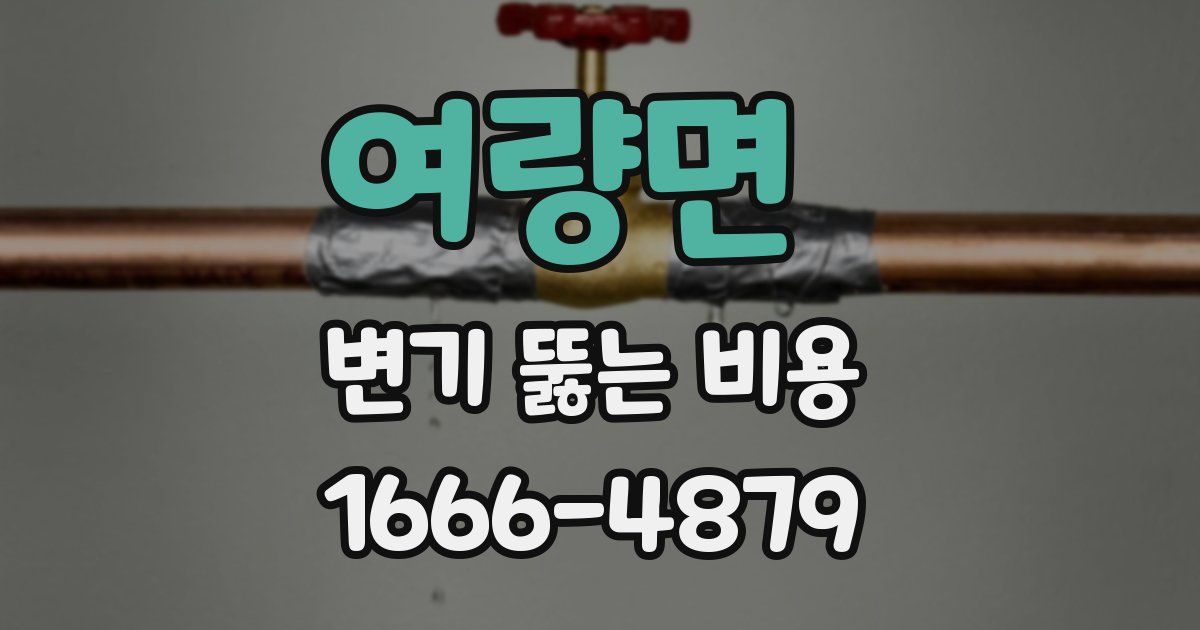 여량면 변기 뚫는 비용