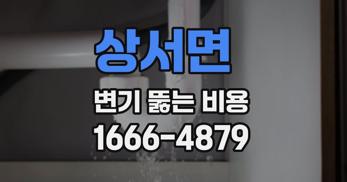 상서면 변기 뚫는 비용