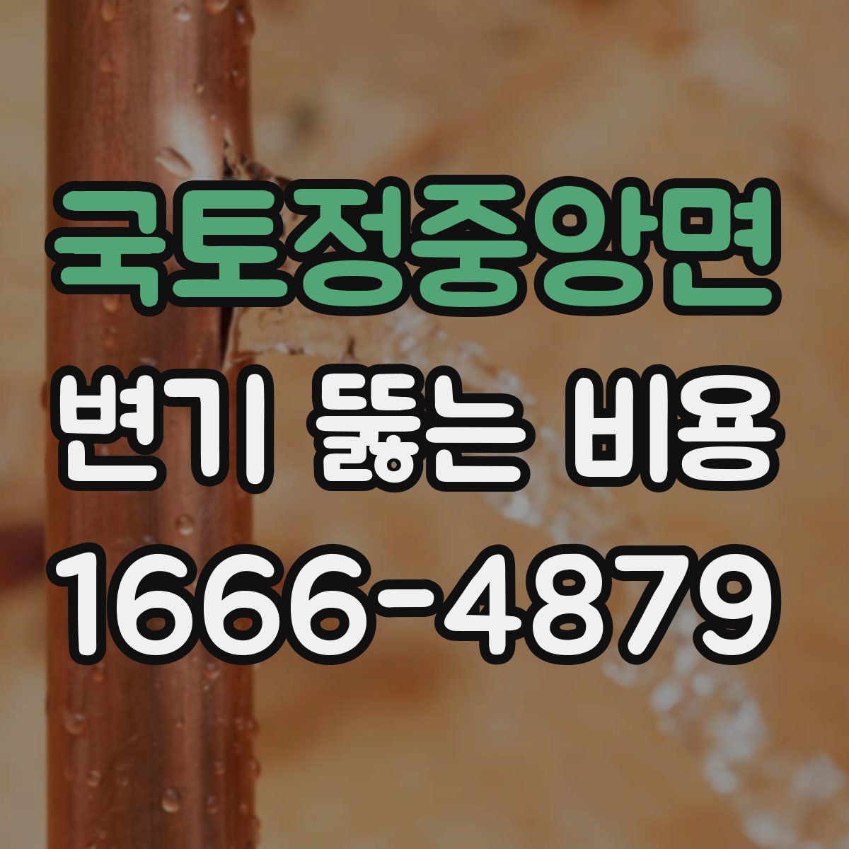 국토정중앙면 변기 뚫는 비용