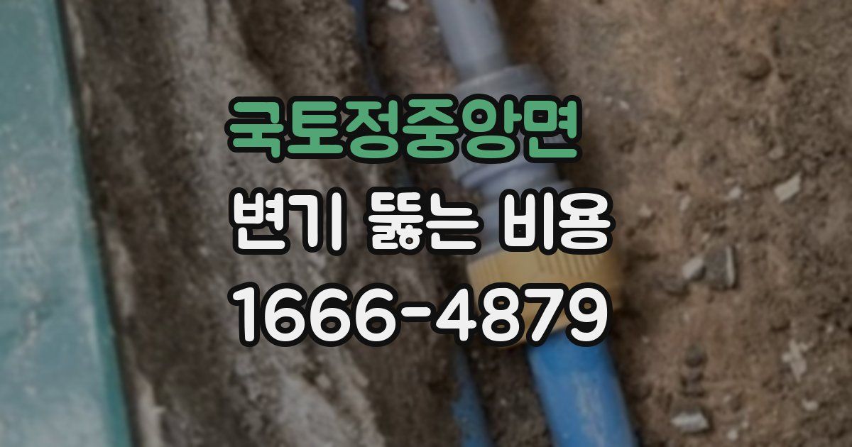 국토정중앙면 변기 뚫는 비용