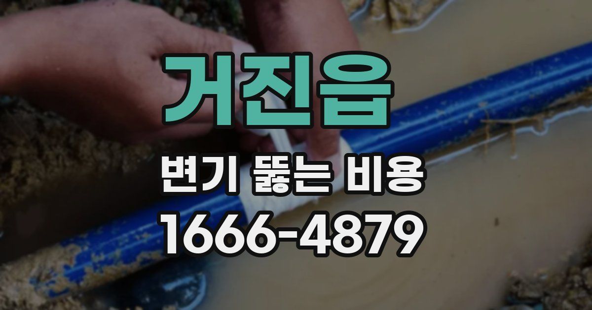 거진읍 변기 뚫는 비용