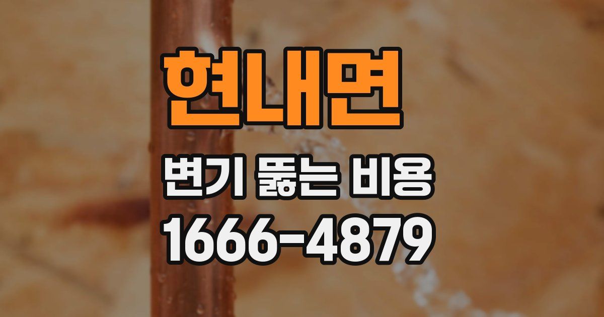 현내면 변기 뚫는 비용