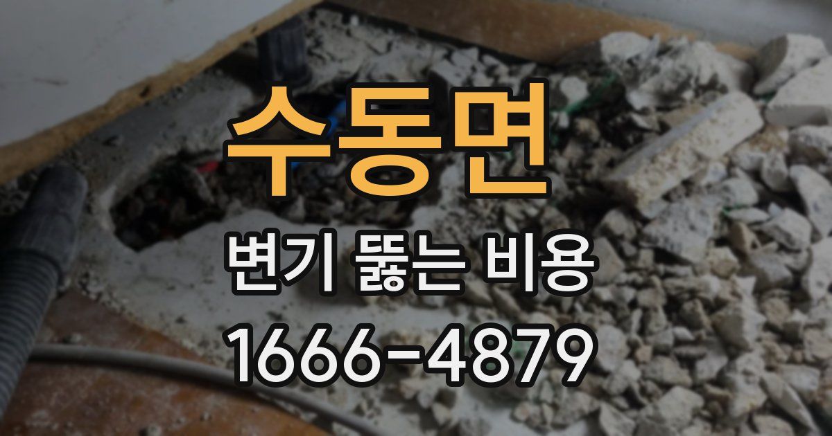 수동면 변기 뚫는 비용