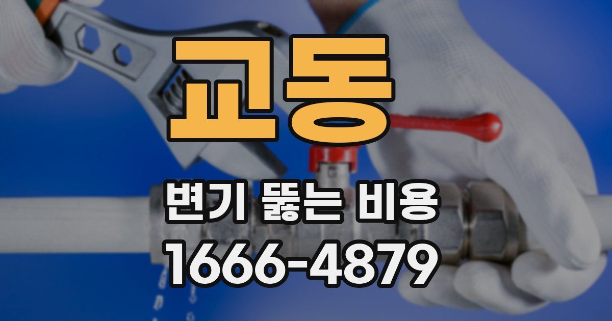 교동 변기 뚫는 비용