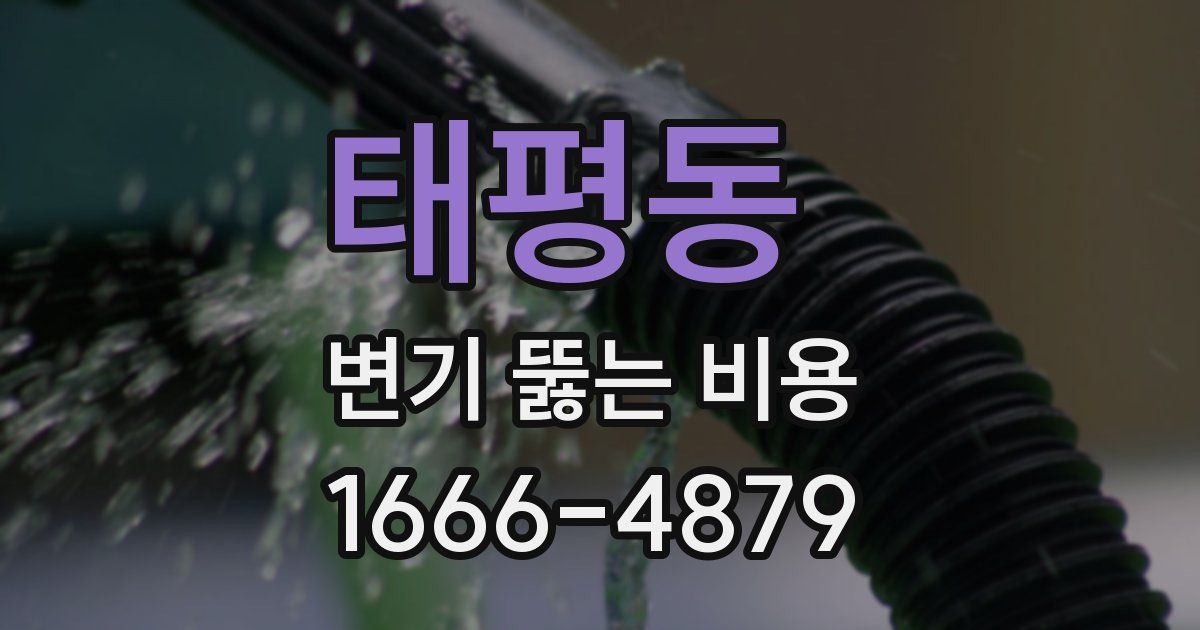 태평동 변기 뚫는 비용