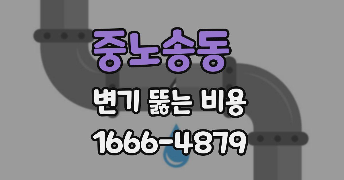 중노송동 변기 뚫는 비용