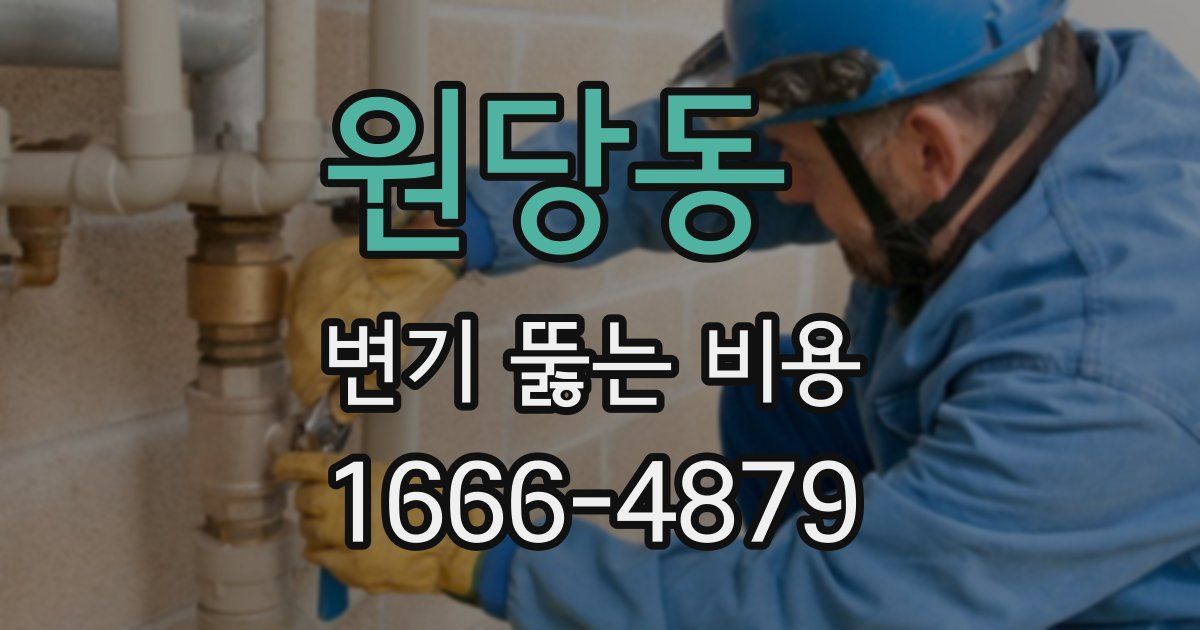 원당동 변기 뚫는 비용