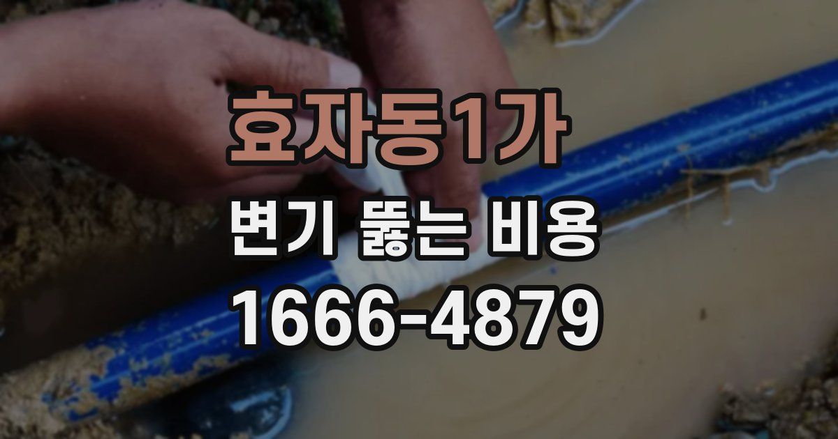 효자동1가 변기 뚫는 비용