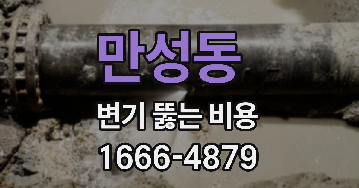 만성동 변기 뚫는 비용