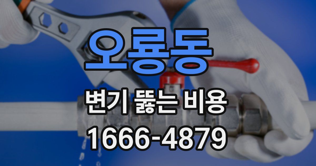 오룡동 변기 뚫는 비용