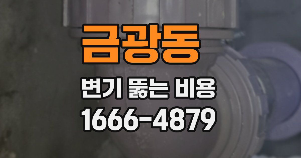 금광동 변기 뚫는 비용