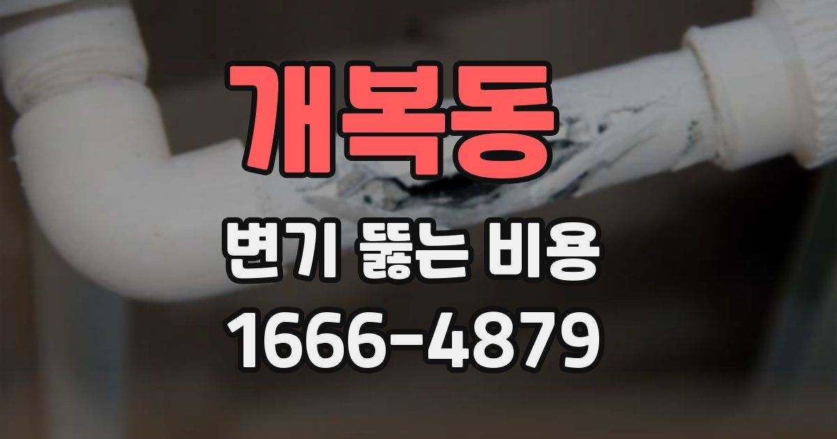개복동 변기 뚫는 비용