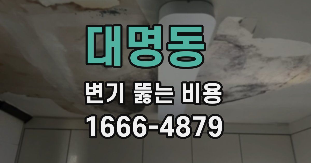대명동 변기 뚫는 비용