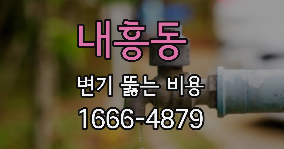 내흥동 변기 뚫는 비용