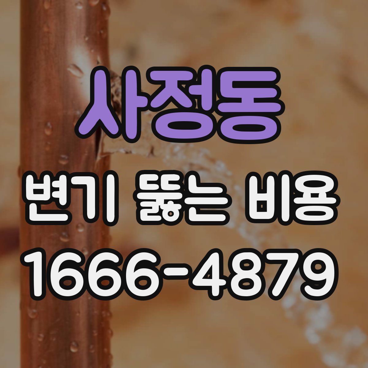 사정동 변기 뚫는 비용