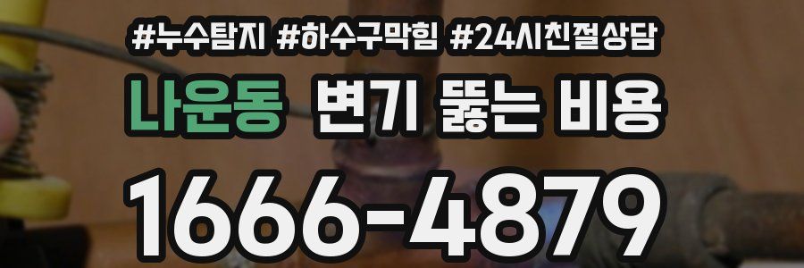 나운동 변기 뚫는 비용