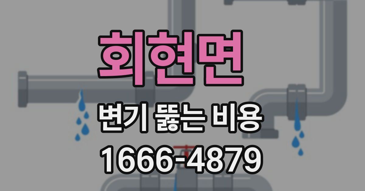 회현면 변기 뚫는 비용